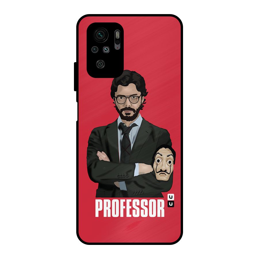 Professor Art Illustration Metal Back Case for Redmi Note 10S