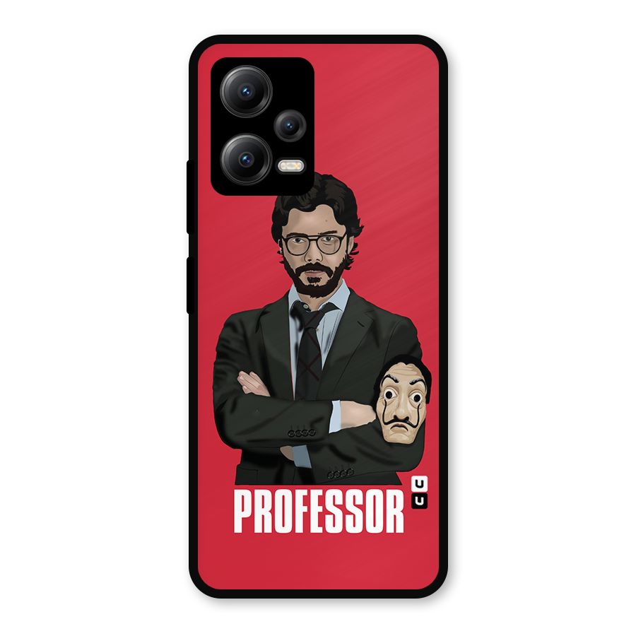 Professor Art Illustration Metal Back Case for Redmi Note 12 5G
