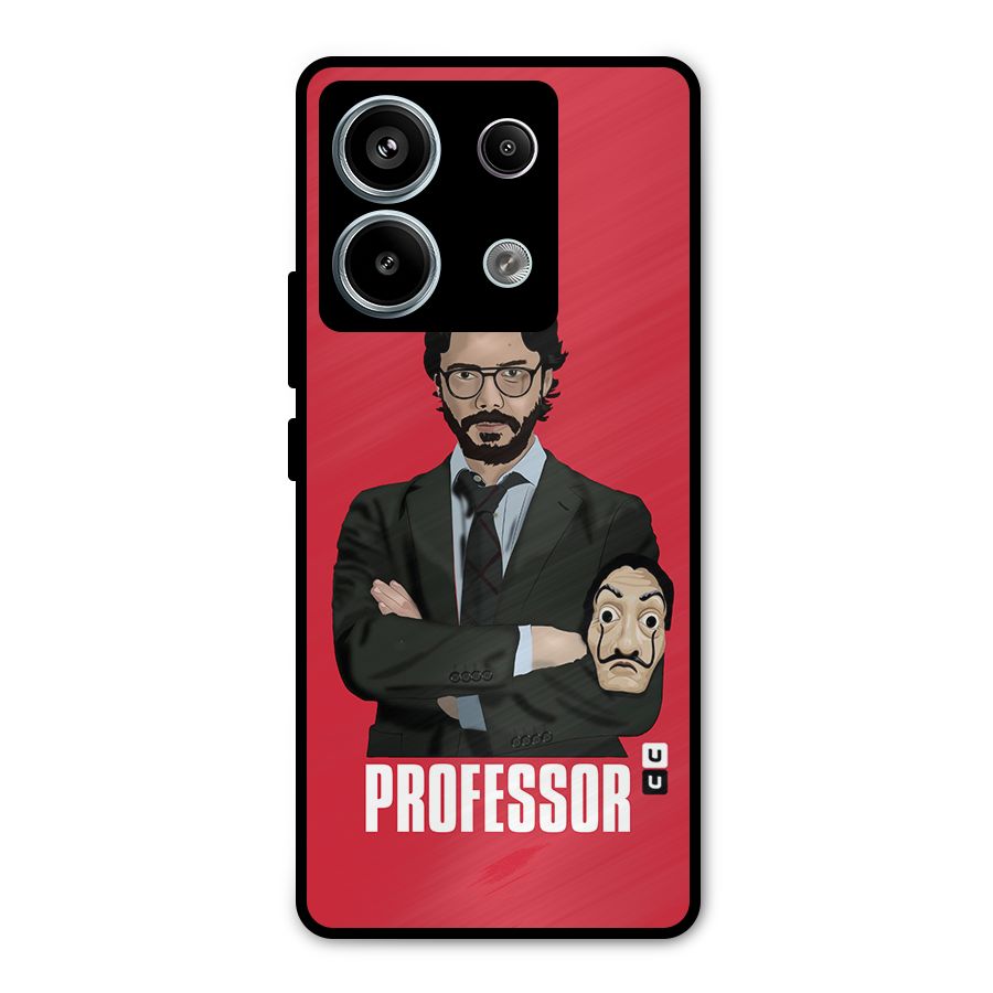 Professor Art Illustration Metal Back Case for Redmi Note 13 Pro 5G