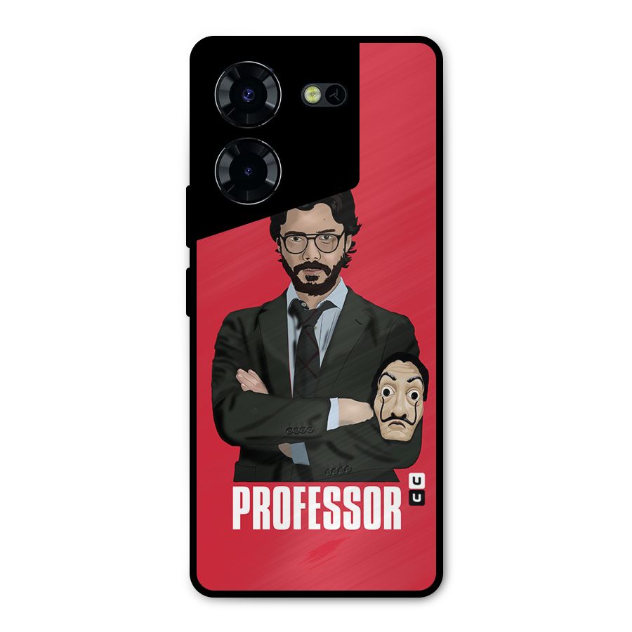Professor Art Illustration Metal Back Case for Tecno Pova 5 Pro 5G