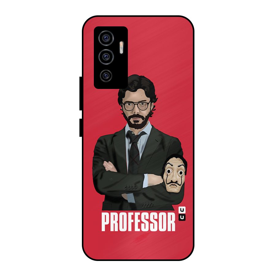 Professor Art Illustration Metal Back Case for Vivo V23e