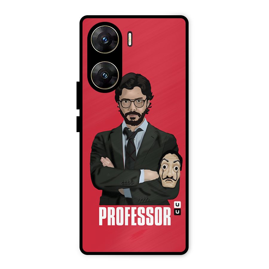 Professor Art Illustration Metal Back Case for Vivo V29e