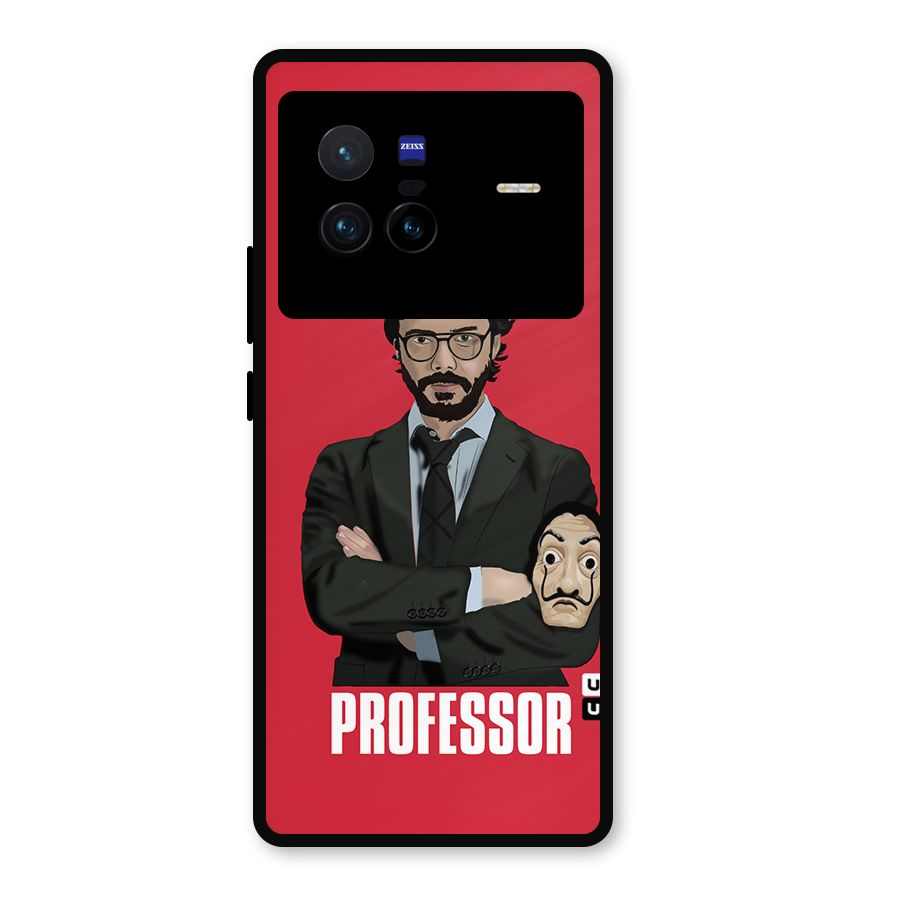 Professor Art Illustration Metal Back Case for Vivo X80
