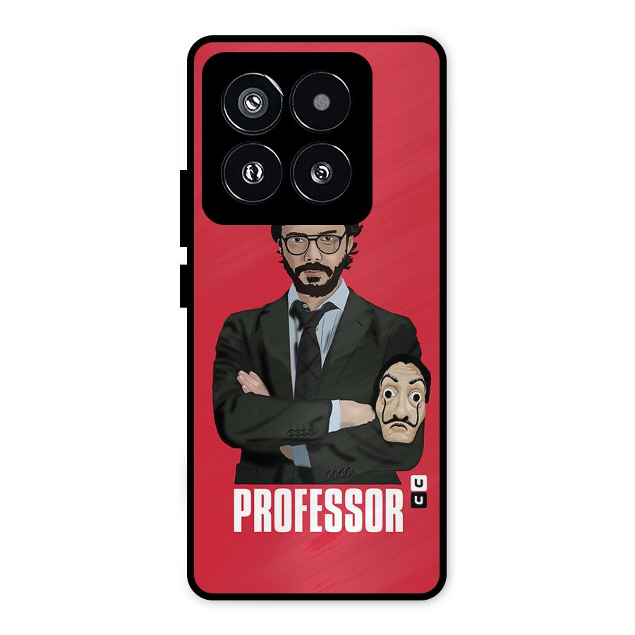 Professor Art Illustration Metal Back Case for Xiaomi 14 Pro
