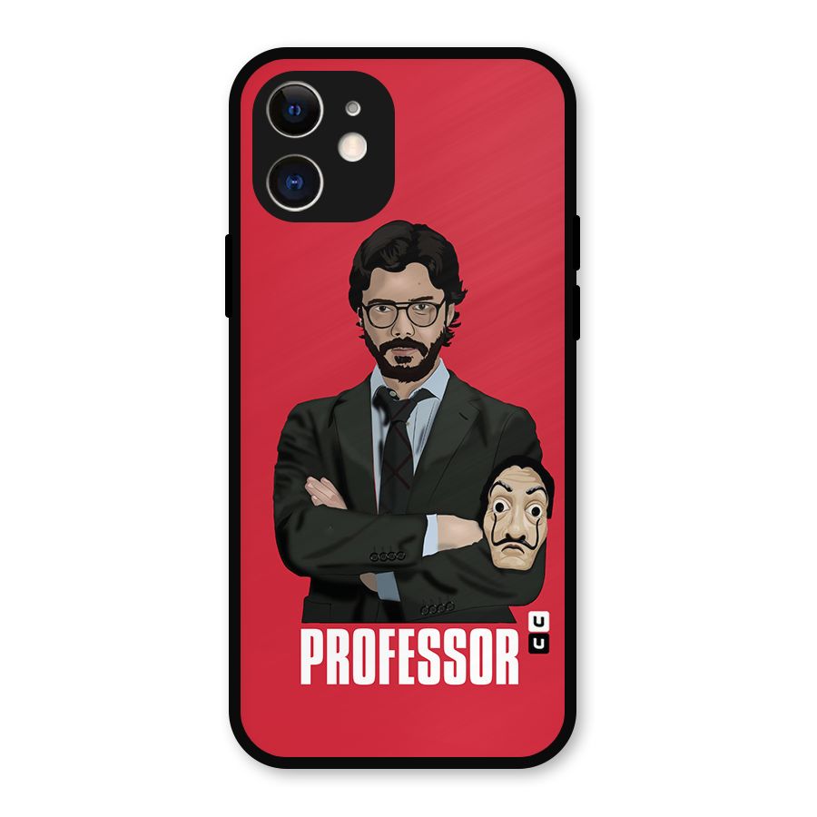 Professor Art Illustration Metal Back Case for iPhone 12