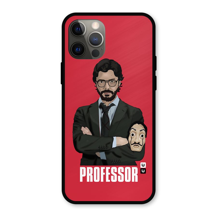 Professor Art Illustration Metal Back Case for iPhone 12 Pro