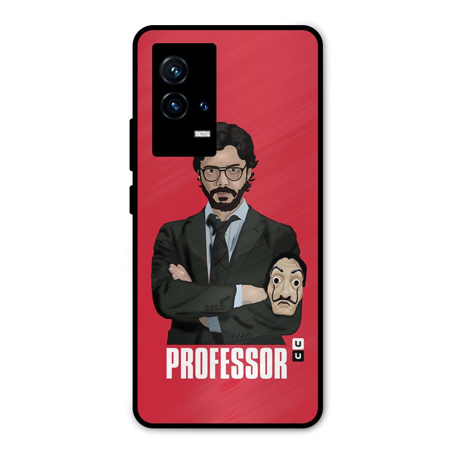 Professor Art Illustration Metal Back Case for iQOO 9 5G