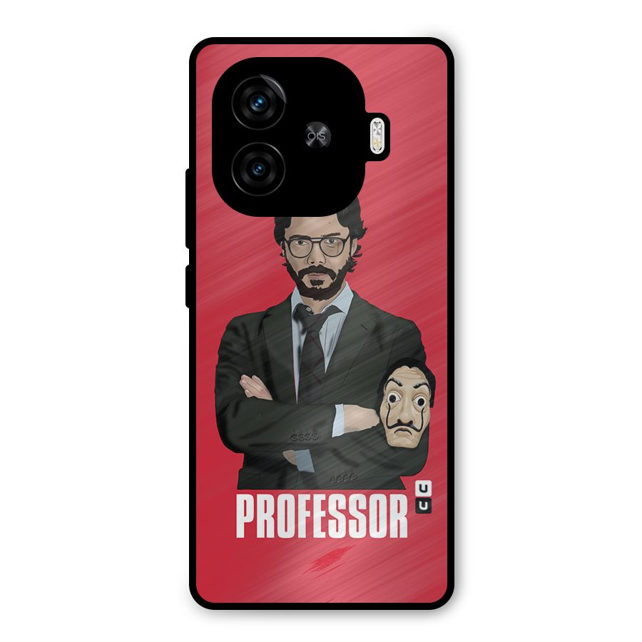 Professor Art Illustration Metal Back Case for iQOO Z9 Turbo