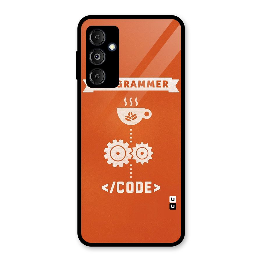Programmer Coffee Code Glass Back Case for Galaxy M14 5G