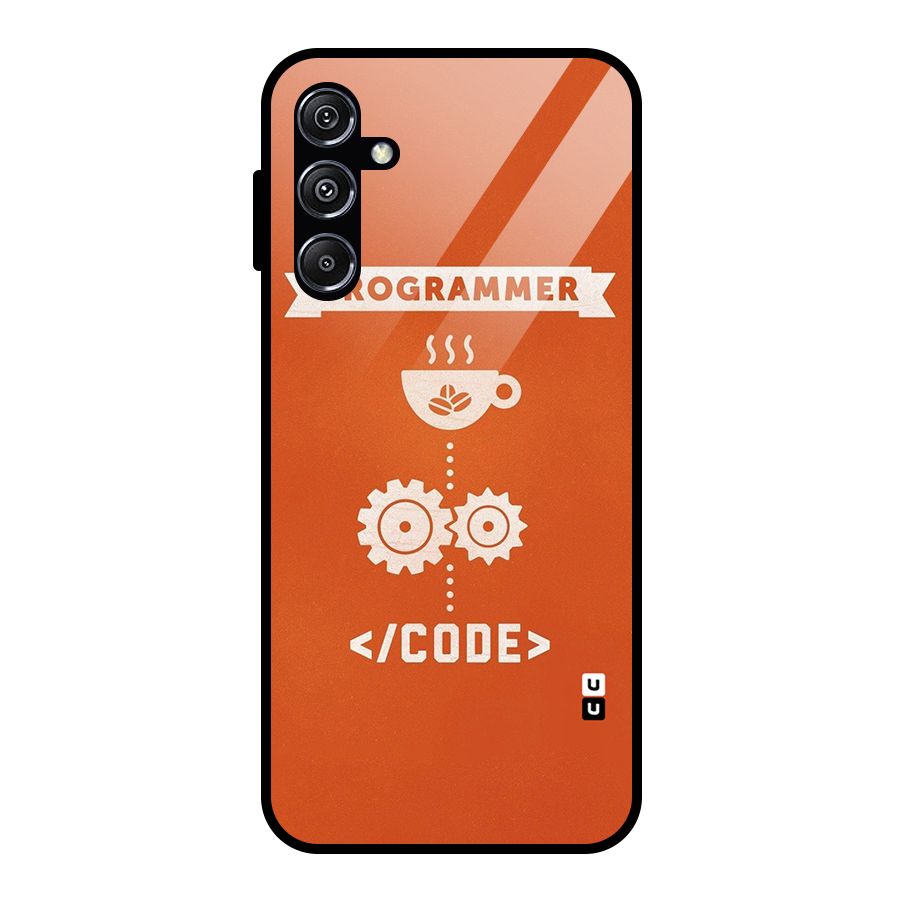 Programmer Coffee Code Glass Back Case for Galaxy M34 5G