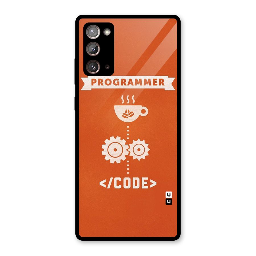 Programmer Coffee Code Glass Back Case for Galaxy Note 20