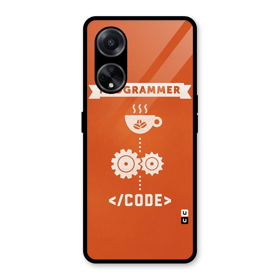 Programmer Coffee Code Glass Back Case for Oppo F23