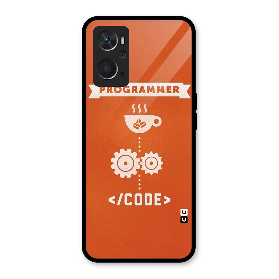 Programmer Coffee Code Glass Back Case for Oppo K10 4G