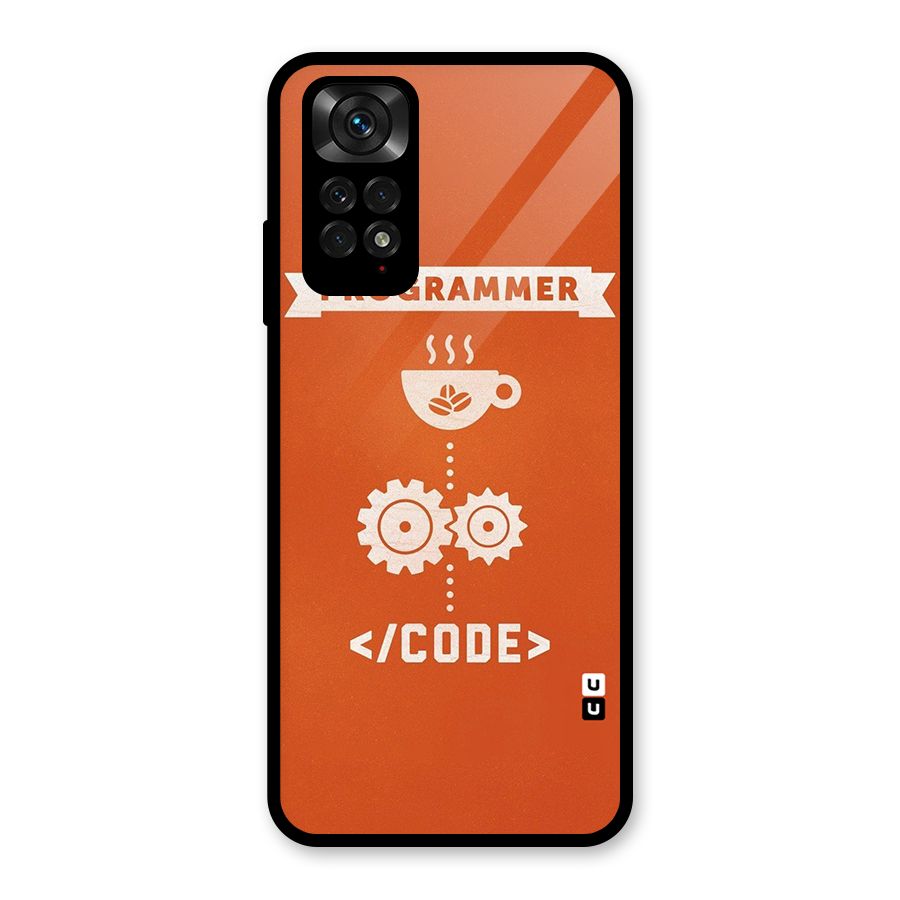 Programmer Coffee Code Glass Back Case for Redmi Note 11S