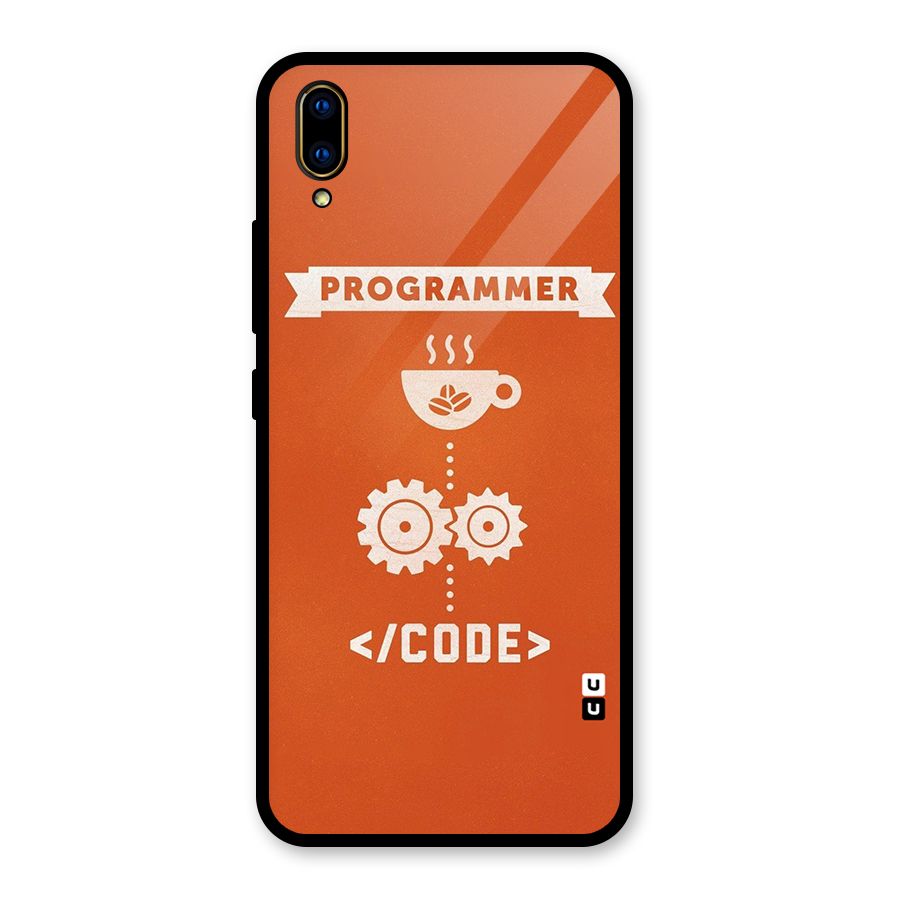 Programmer Coffee Code Glass Back Case for Vivo V11 Pro