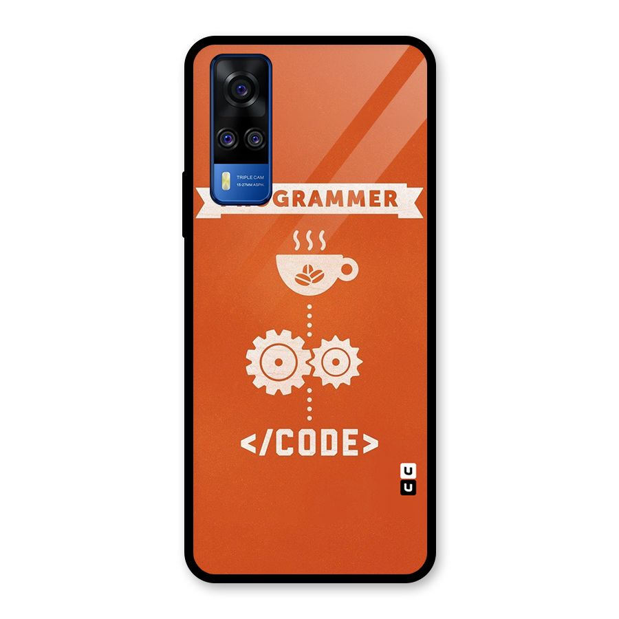 Programmer Coffee Code Glass Back Case for Vivo Y31