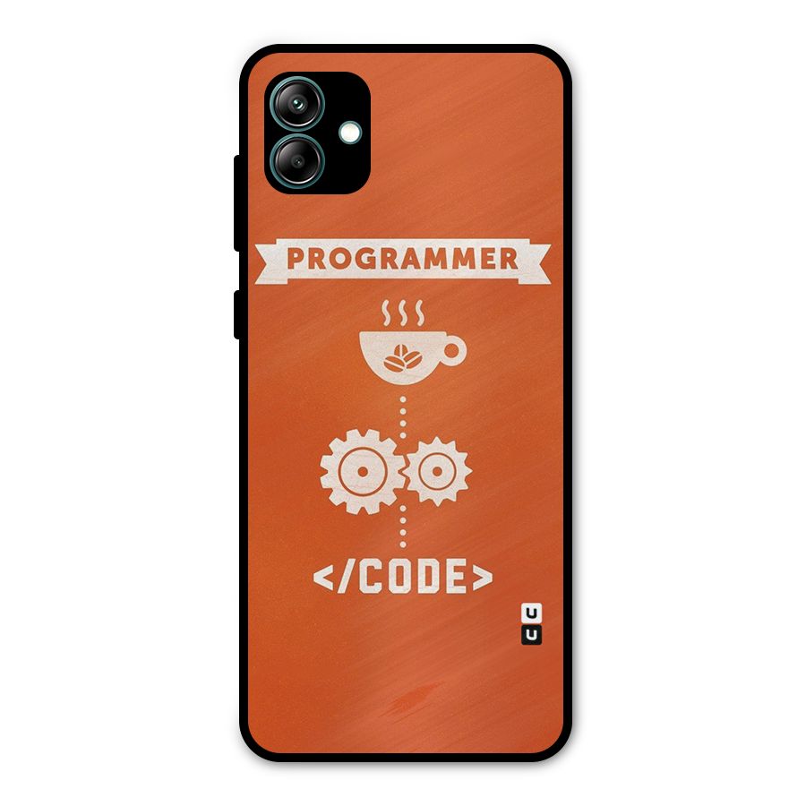 Programmer Coffee Code Metal Back Case for Galaxy A04