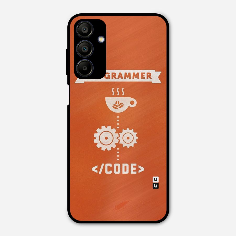 Programmer Coffee Code Metal Back Case for Galaxy A15 5G