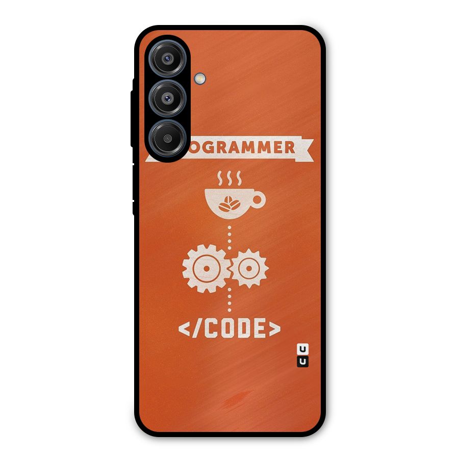 Programmer Coffee Code Metal Back Case for Galaxy A16 5G