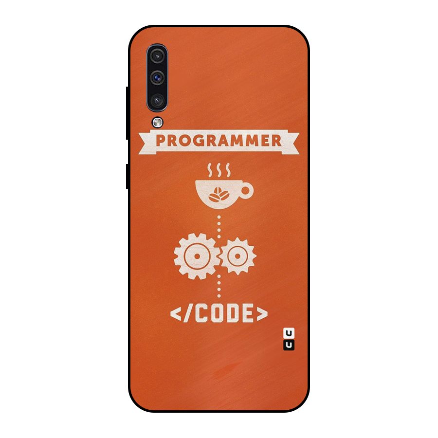 Programmer Coffee Code Metal Back Case for Galaxy A30s