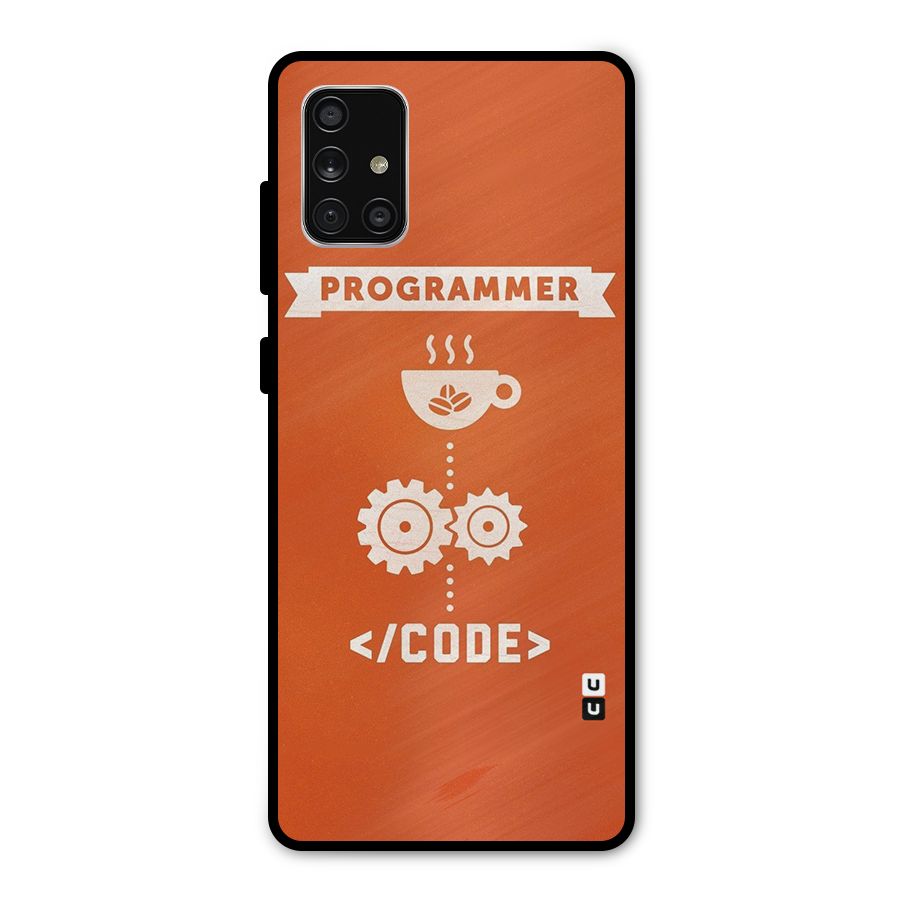 Programmer Coffee Code Metal Back Case for Galaxy A71