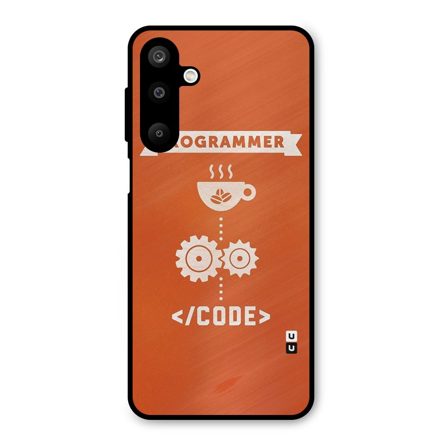 Programmer Coffee Code Metal Back Case for Galaxy M16