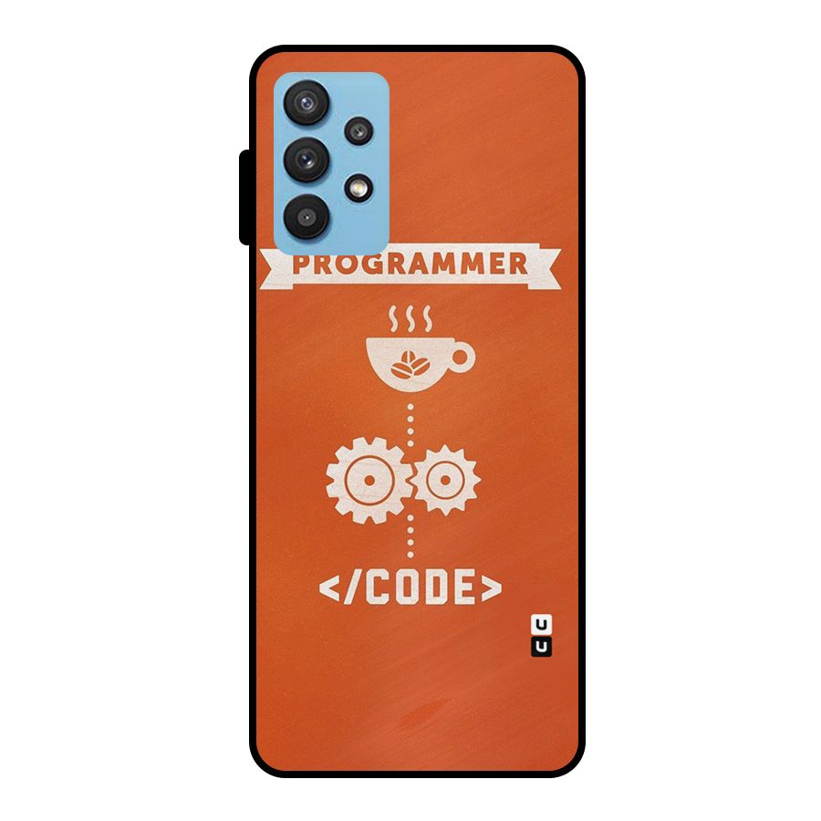 Programmer Coffee Code Metal Back Case for Galaxy M32 5G
