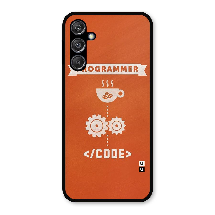 Programmer Coffee Code Metal Back Case for Galaxy M34 5G