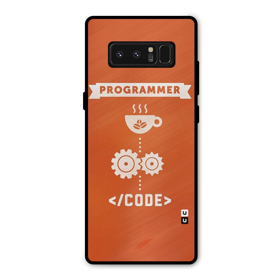 Programmer Coffee Code Metal Back Case for Galaxy Note 8