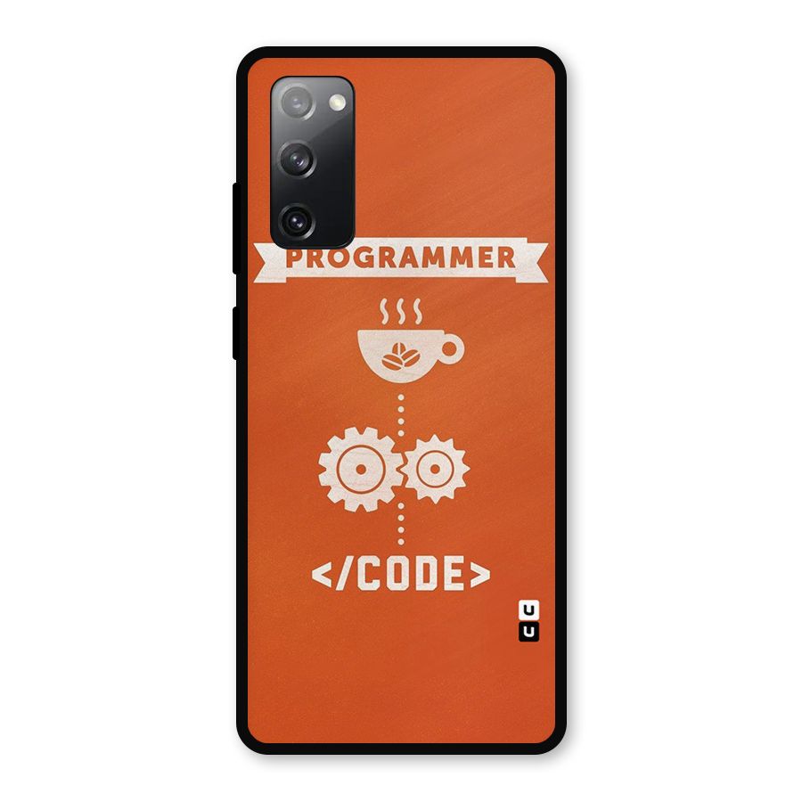 Programmer Coffee Code Metal Back Case for Galaxy S20 FE 5G