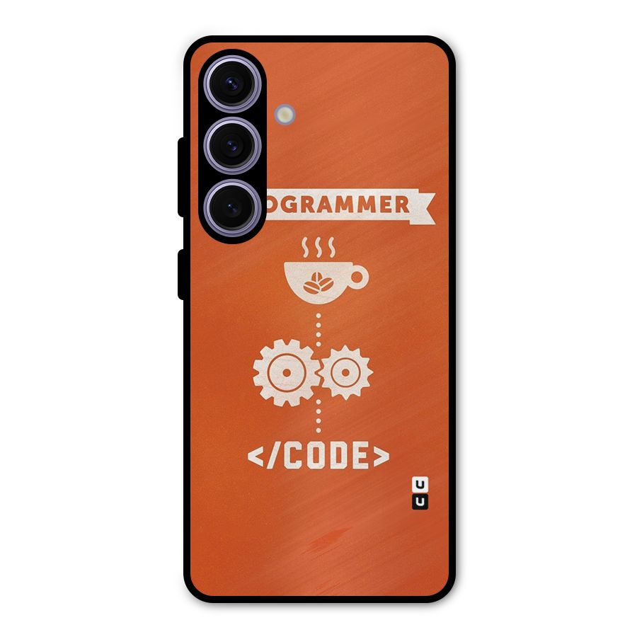 Programmer Coffee Code Metal Back Case for Galaxy S24