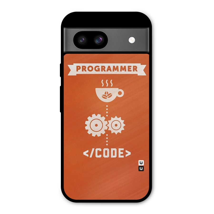 Programmer Coffee Code Metal Back Case for Google Pixel 8a