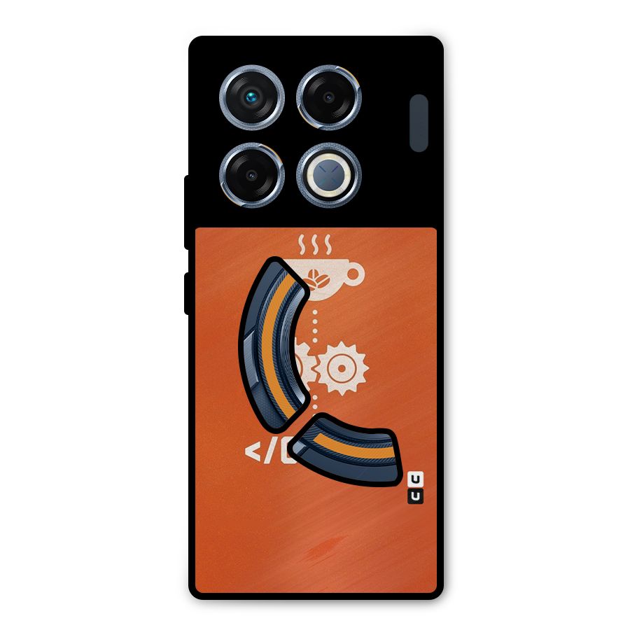 Programmer Coffee Code Metal Back Case for Infinix GT 20 Pro