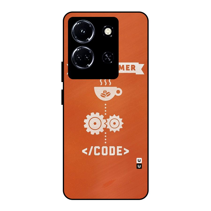 Programmer Coffee Code Metal Back Case for Infinix Note 30 5G