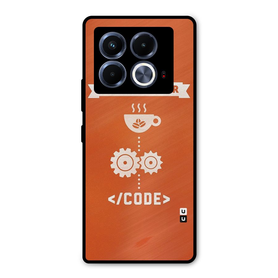 Programmer Coffee Code Metal Back Case for Infinix Note 40 5G