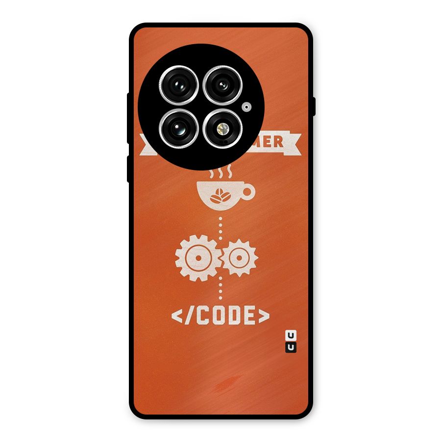 Programmer Coffee Code Metal Back Case for OnePlus 13