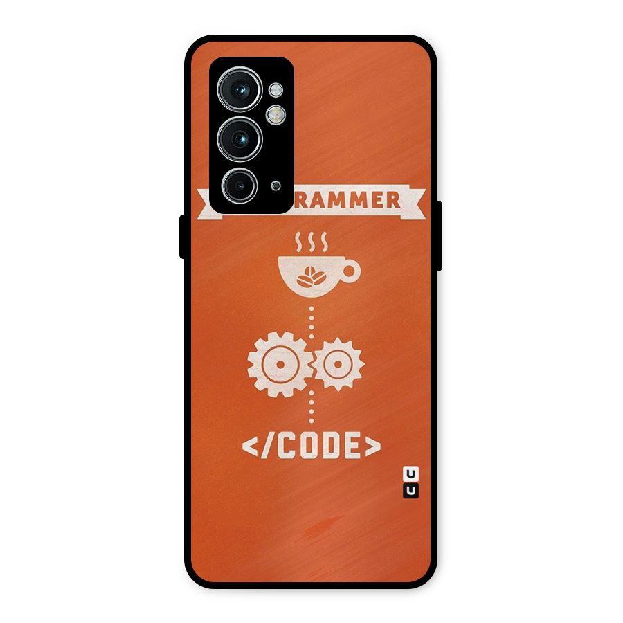 Programmer Coffee Code Metal Back Case for OnePlus 9RT 5G