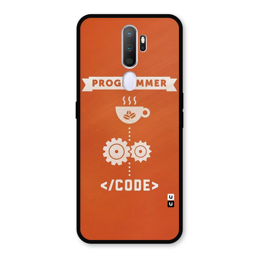 Programmer Coffee Code Metal Back Case for Oppo A9 (2020)