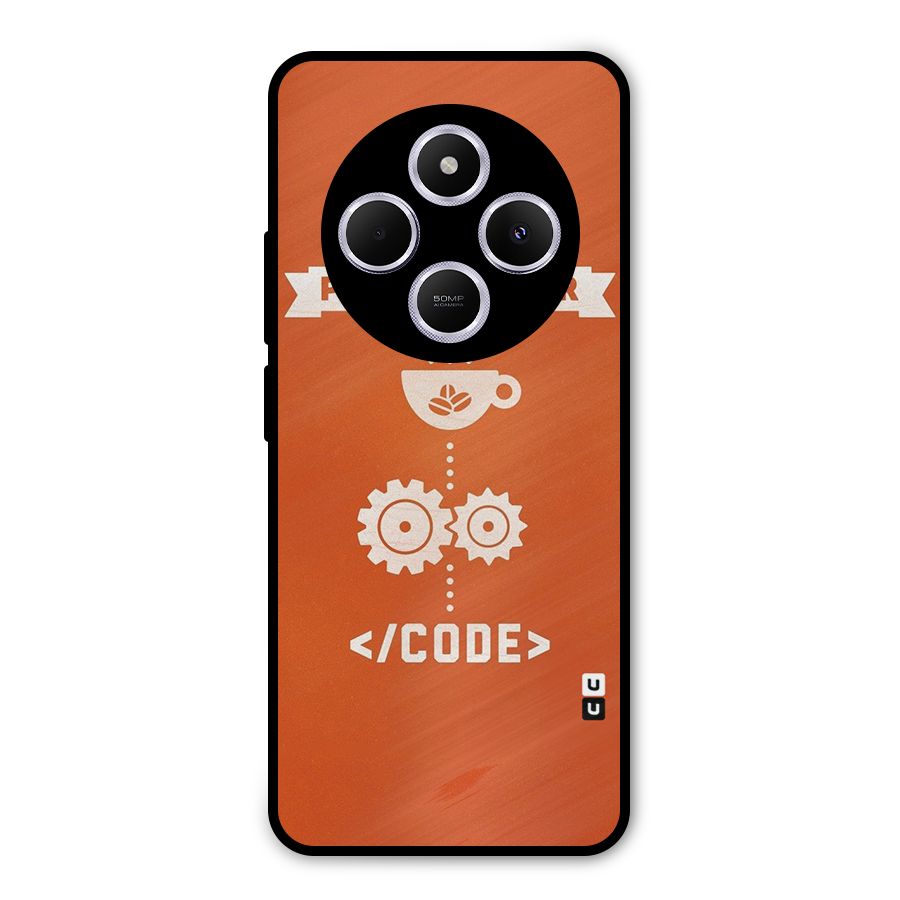 Programmer Coffee Code Metal Back Case for Poco C75 5G