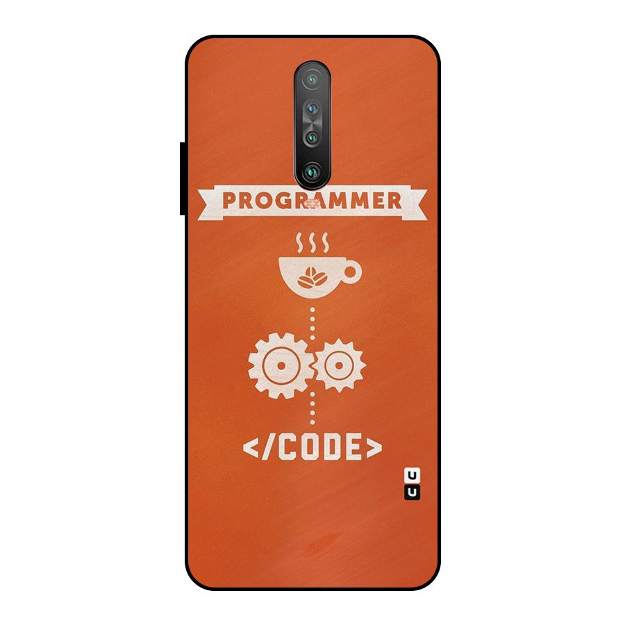 Programmer Coffee Code Metal Back Case for Poco X2
