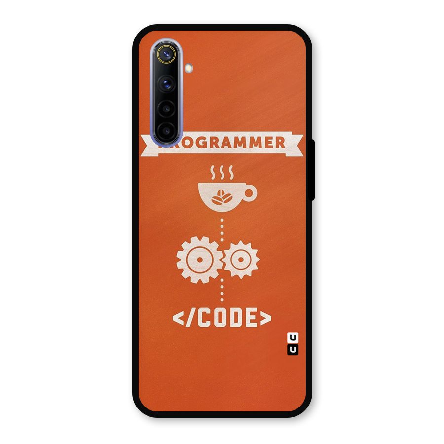 Programmer Coffee Code Metal Back Case for Realme 6i