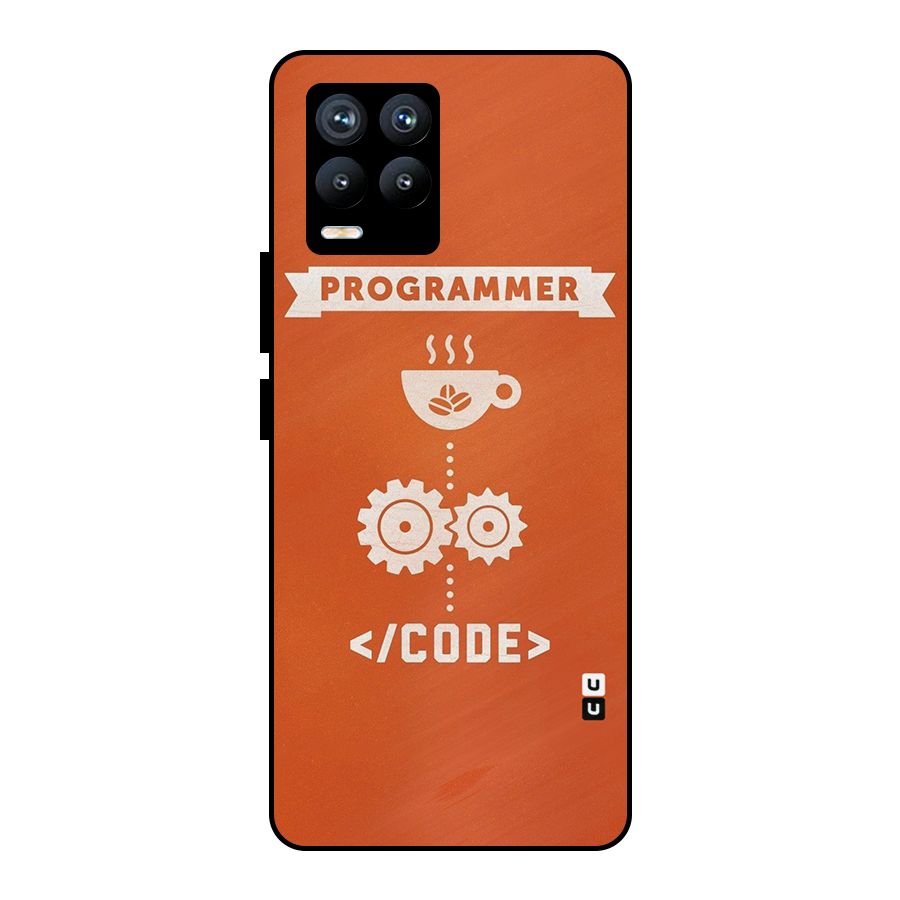 Programmer Coffee Code Metal Back Case for Realme 8 Pro