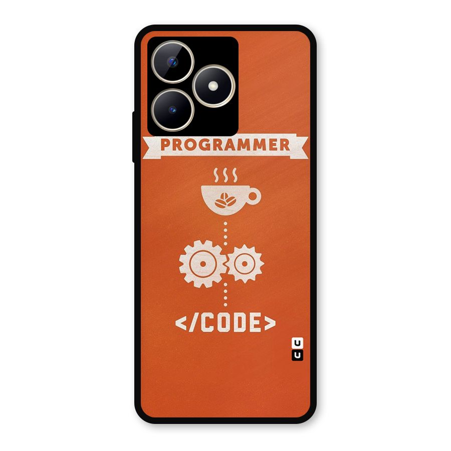 Programmer Coffee Code Metal Back Case for Realme C53