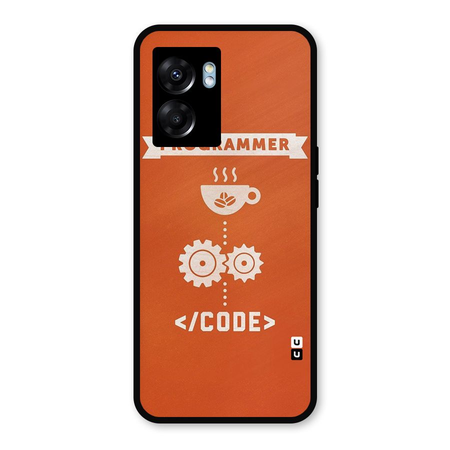 Programmer Coffee Code Metal Back Case for Realme Narzo 50 5G