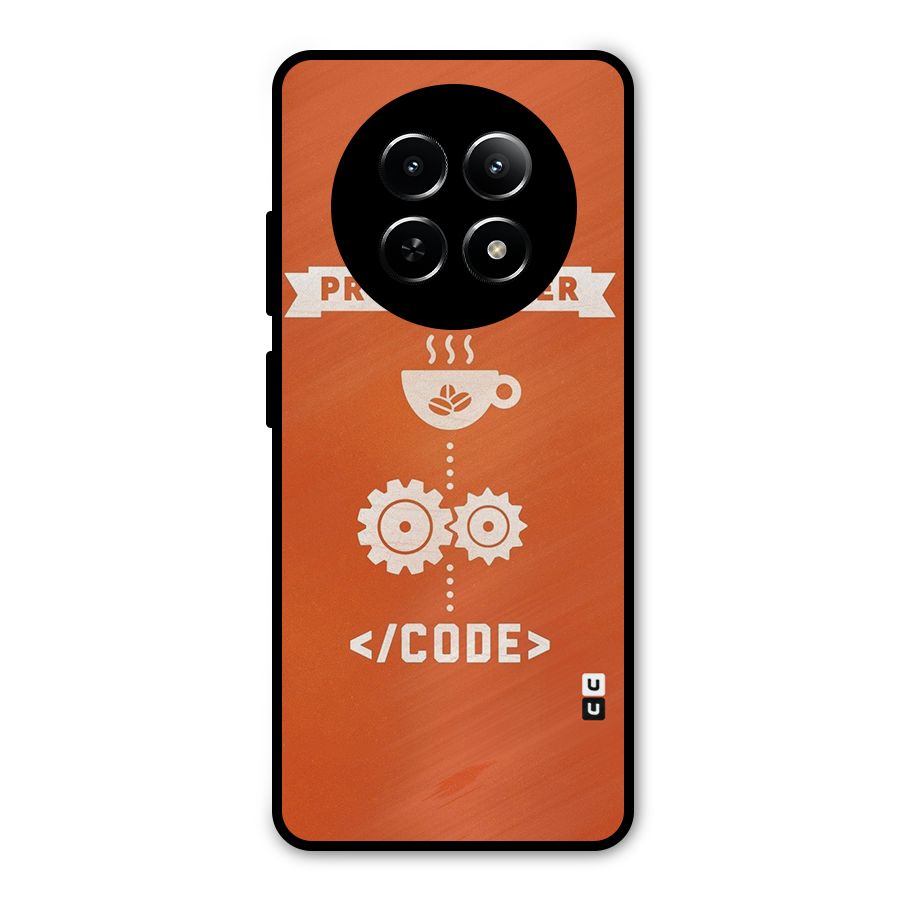 Programmer Coffee Code Metal Back Case for Realme Narzo 70x 5G