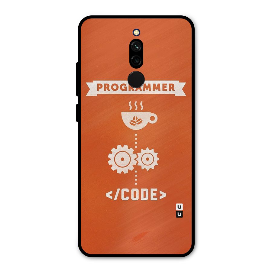 Programmer Coffee Code Metal Back Case for Redmi 8