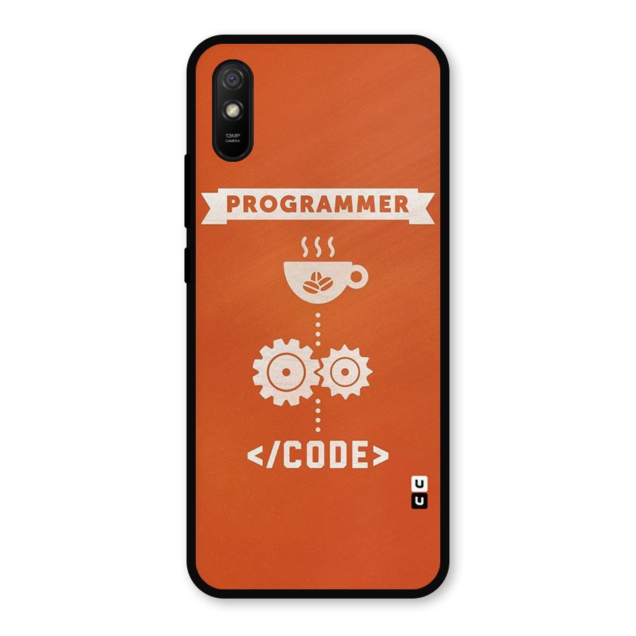 Programmer Coffee Code Metal Back Case for Redmi 9i