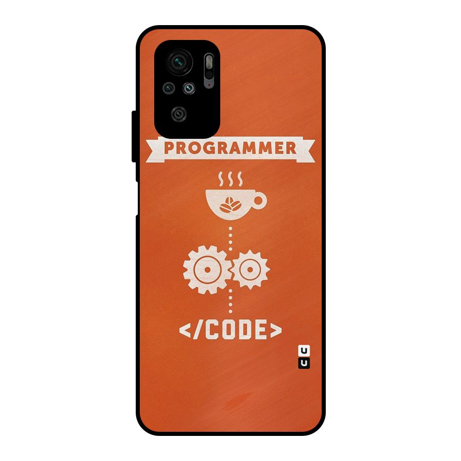 Programmer Coffee Code Metal Back Case for Redmi Note 10S