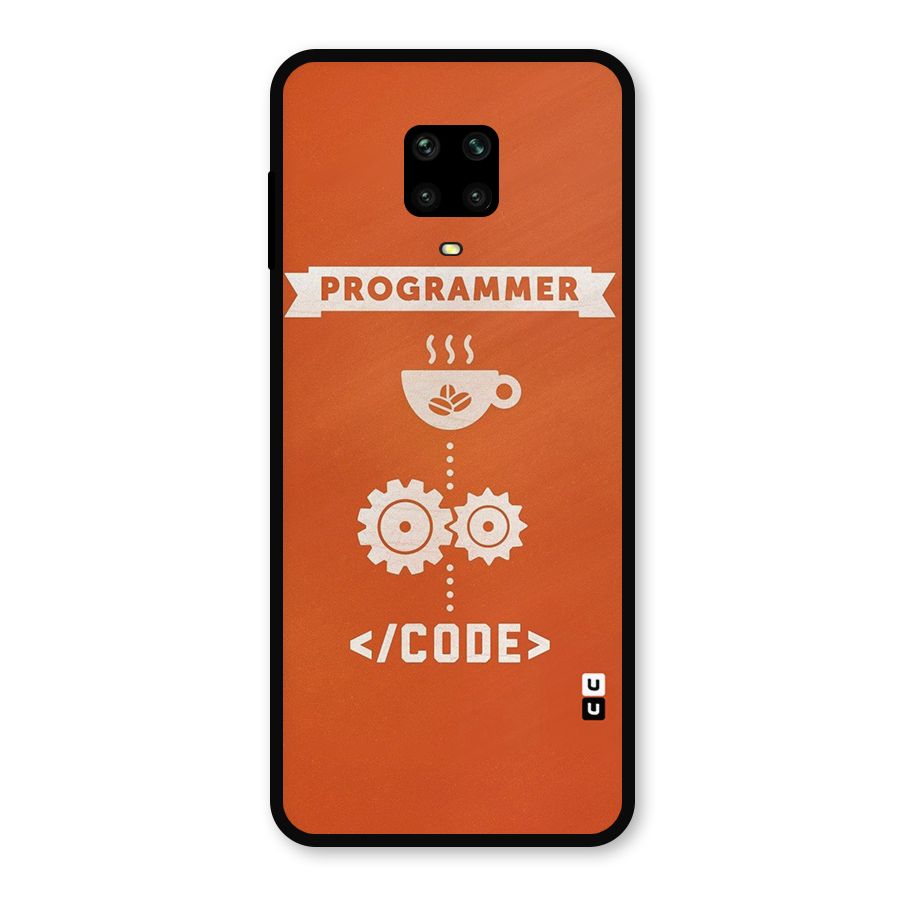 Programmer Coffee Code Metal Back Case for Redmi Note 9 Pro