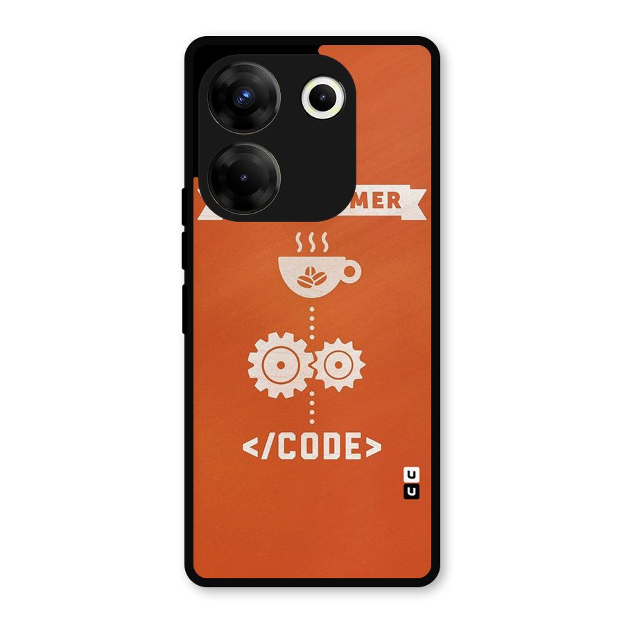 Programmer Coffee Code Metal Back Case for Tecno Camon 20 Pro